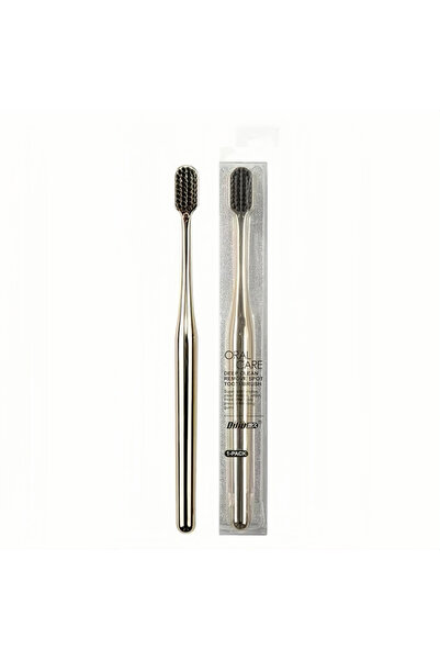 Choice3 فرشاة أسنان يدوية فاخرة متطورة للبالغين باللون الذهبي والأسود ذات شعي...