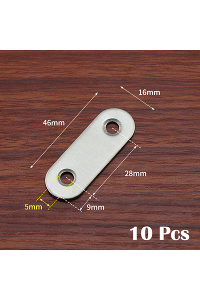 Choice 10 قطع أقواس زاوية من الفولاذ المقاوم للصدأ مقاس 47 × 16 مم، أقواس مست...