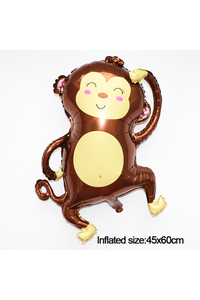 Choice كما في الصورة، بالونات من رقائق معدنية على شكل قرد، حيوان الغابة، أسد،...