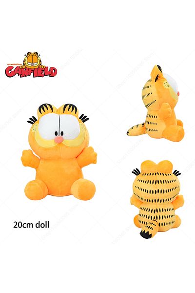 Choice 20cm-Garfield Garfield Original Plush Toy Cute Garfield Cat Stuffed Doll Soft Keychain Pendant Backp