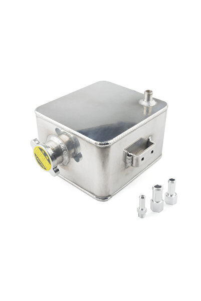 Choice silver 2L Litre Black, silver Polished Alloy Header Expansion Water Ta...