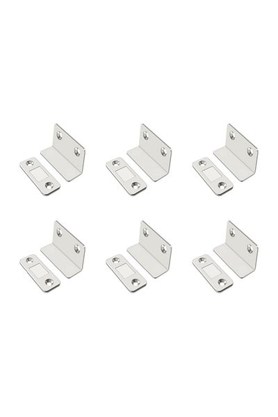 Choice Silvery 6pcs 10-1PCS L-shaped Magnetic Door Closer Self-adhesive Invisible Cabinet Door Suction Ward
