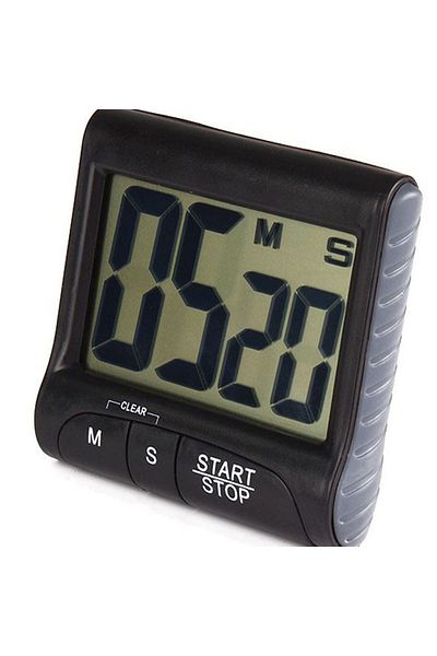 Choice Black Digital Kitchen Timer Display with Strong Magnet Back Stand Hanging Hole Loud Alarm LCD Cookin
