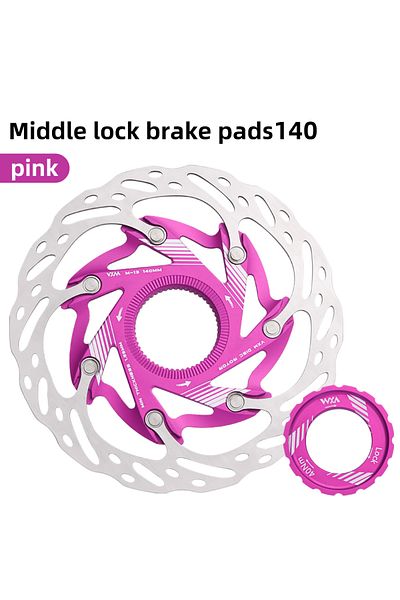 Choice 140mm Pink VXM Road Bicycle Center lock Disc Brake Rotor Pads CNC Lighweight Aluminum Alloy MTB Bike