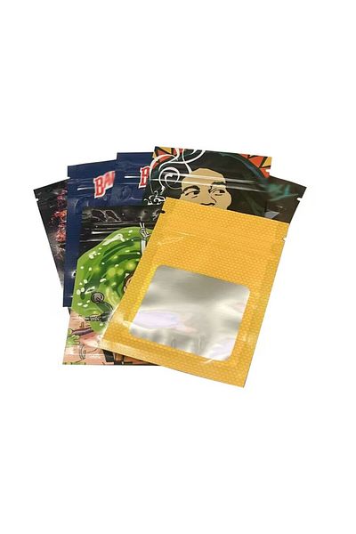 Choice 100pcs Pattern3 10pcs Reusable Plastic Mylar Bags 7x10cm Edibles Cookies Packaging Smell-proof Pouch