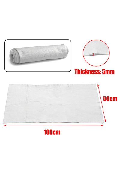 HulitTop Motorcycle Exhaust Pipe Silencer Cotton 5mm Heat Insulation Cottons Fiberglass Needle Felt Fiberg...