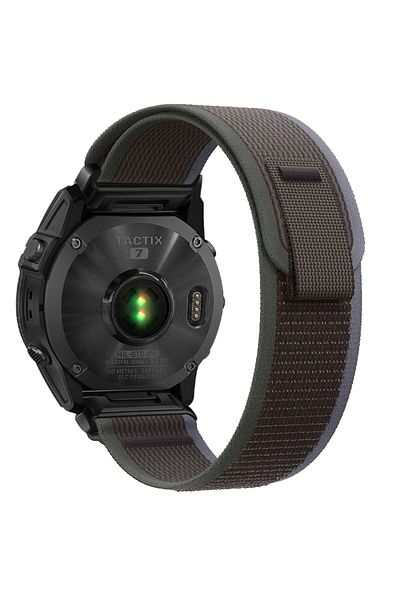 Choice Quick fit 22mm green gray 22mm 26mm Loop Nylon Quick Release Strap for Garmin Fenix 7X 7 Pro Fenix 6