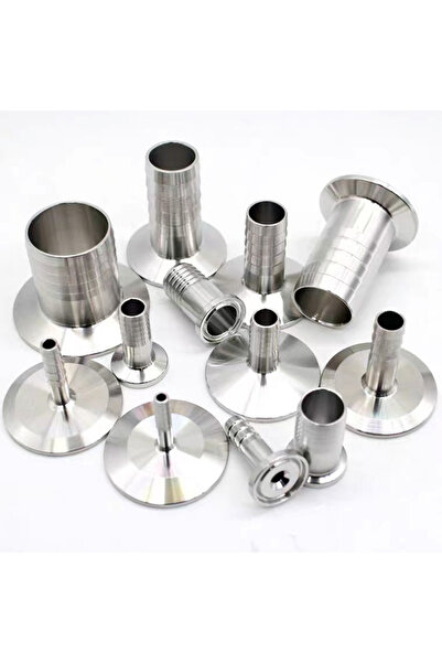 Choice 8mm x Ferrule 25.4 Complete sizes OD 6MM-76MM Stainless Steel SS304 Sanitary Hose Barb Pipe Fitting