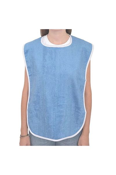 Choice Blue Towel Cloth Adult Bibs Large Cross-Border Elderly Bibs Super Absorbent Breathable Elderly Bibs