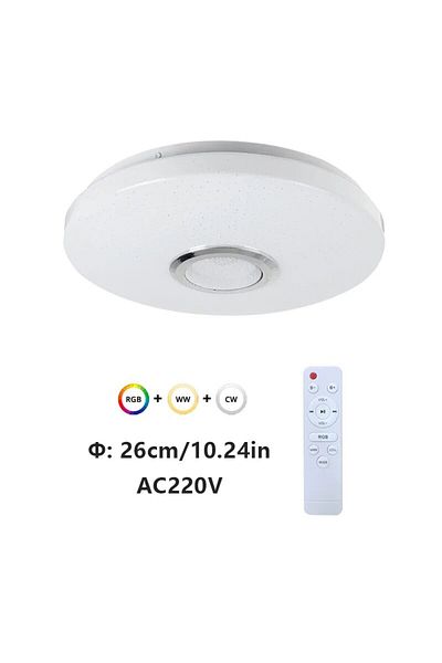 Choice D26cm Modern Ceiling Lamps RGB Dimming Home Lighting APP Bluetooth Music Light 52W 36W Smart Ceiling