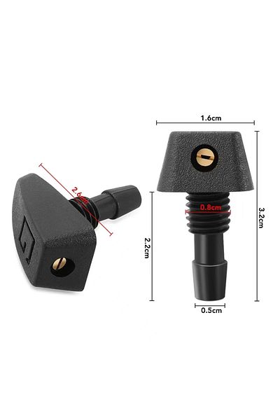 Choice 2PCs 2 Pcs/Set Car Universal Front Windshield Wiper Nozzle Jet Sprayer Kits Sprinkler Water Fan Spou