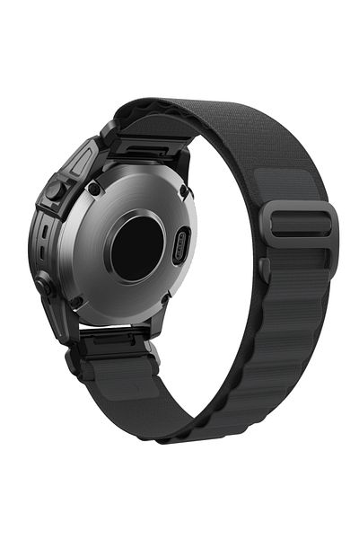 Choice Quick fit 22mm Black 22mm 26mm Loop Nylon Quick Release Strap for Garmin Fenix 7X 7 Pro Fenix 6X 6 5
