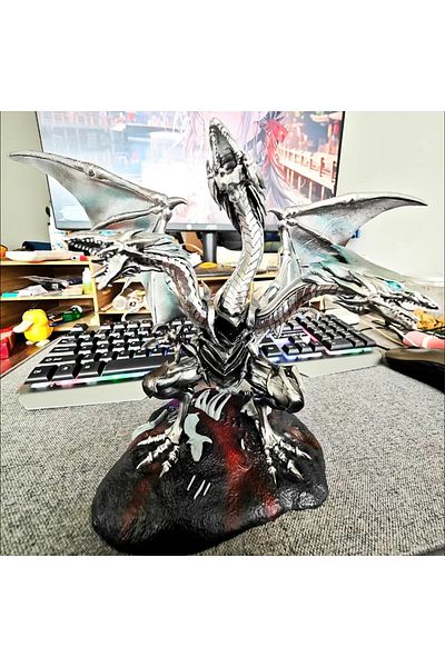 Choice 25cm Yu-Gi-Oh Figure Blue-Eyes White Dragon Figures With Light 25cm Pvc Statue Model High Quality Co