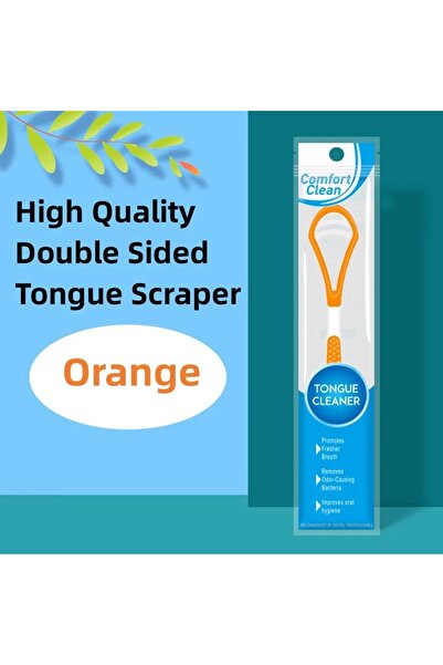 Choice6 فرشاة تنظيف اللسان البرتقالية، مكشطة اللسان، فرشاة تنظيف، فرشاة عناية...
