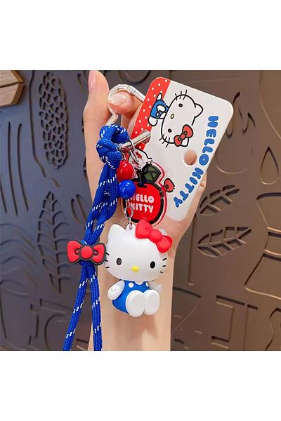 Choice Hello Kitty New Kawaii Sanrio Hello Kitty Doll Keychain Pendant Cartoon Cute Pvc Car Key Anti-lost P