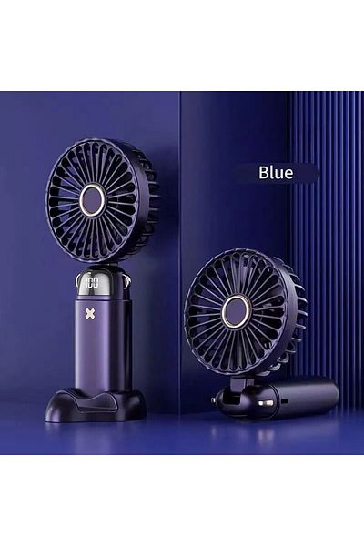 Choice Blue Mini Handheld Small Fan Portable Portable Silent Office Desk Student On Dormitory Charging Outd