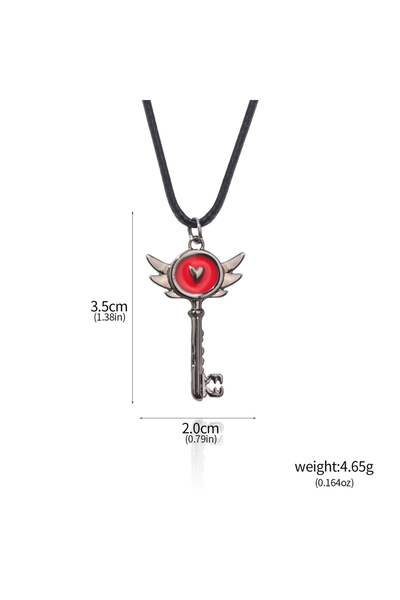 Choice قلادة هازبين N01099 على شكل قلب رقيق، قلادة مفاتيح مستوحاة من بوابة فن...