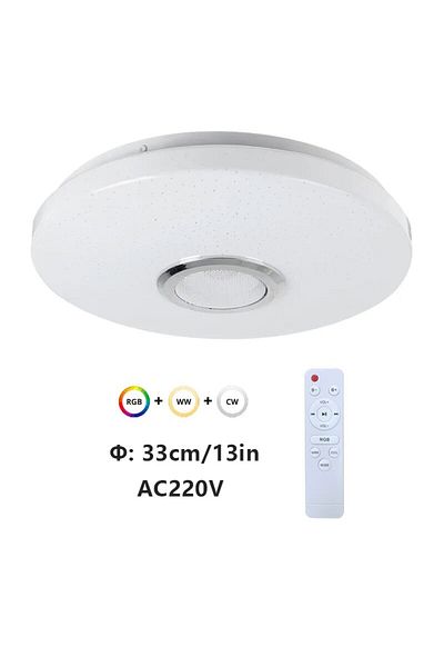 Choice D33cm Modern Ceiling Lamps RGB Dimming Home Lighting APP Bluetooth Music Light 52W 36W Smart Ceiling