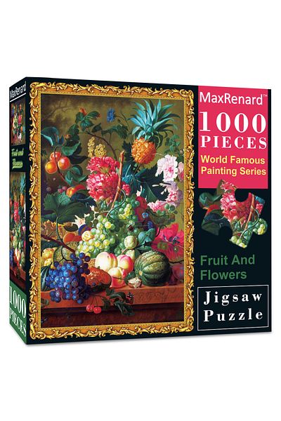MaxRenard Fruit and Flowers MaxRenard Jigsaw Puzzle 1000 Pieces for Adults Artwork Fruit and Flowers Environme