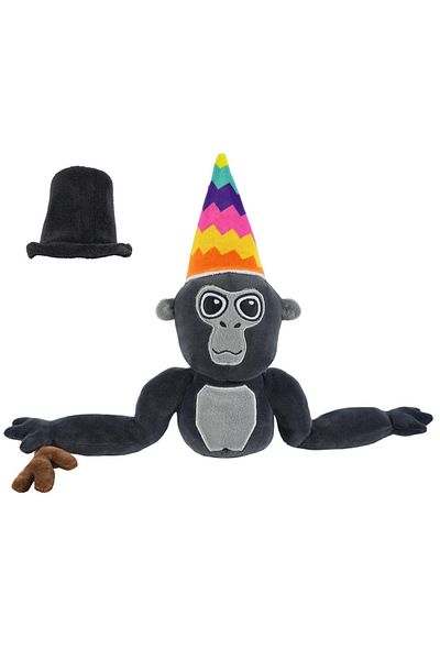 Choice black 16.53in Gorilla Tag Monke Plush Toy Hot Cartoon Game Figure Gorilla Tag Plush Doll Soft Stuffe