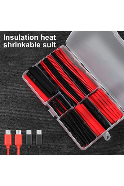 Choice 150pcs Thermoresistant Tube Heat Shrink Wrapping Kit Assorted Wire Cable Sulation Sleeving 2:1 bl...