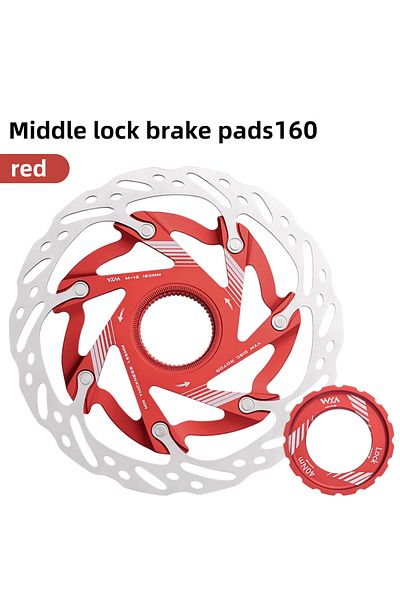Choice 160mm Red VXM Road Bicycle Center lock Disc Brake Rotor Pads CNC Lighweight Aluminum Alloy MTB Bike