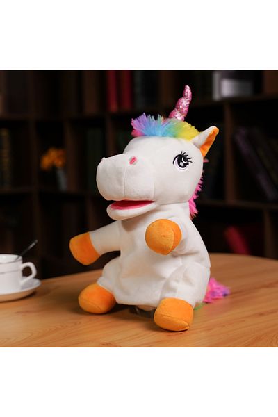 Choice 30cm A Cute Animal Plush Hand Puppets Soft Toys Chickens Unicorn Cattle Penguin Story Pretend Playin