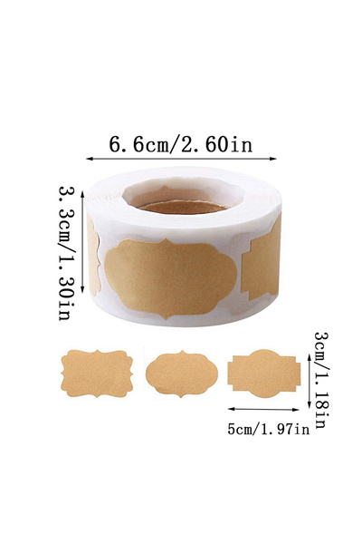 Choice J230712-A 250 قطعة/لفة ملصقات بطاقات الهدايا، ملصقات الأسماء الفارغة، ملصقات الجرار ذاتية اللصق لـ Pre