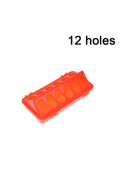 Choice 12 hole 1 Pc Double Row 12/18 Holes Poultry Ground Feeder Plastic Clamshell Feeding Chicken Groove F