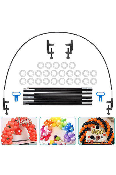 Choice طقم قوس بالون طاولة أسود، إطار قوس لطاولات بأحجام مختلفة B