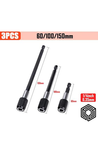 Choice 3PCS 3PCS Inch Hex Shank Quick Release Electric Drill Magnetic Screwdriver Bit Adjustable Extension
