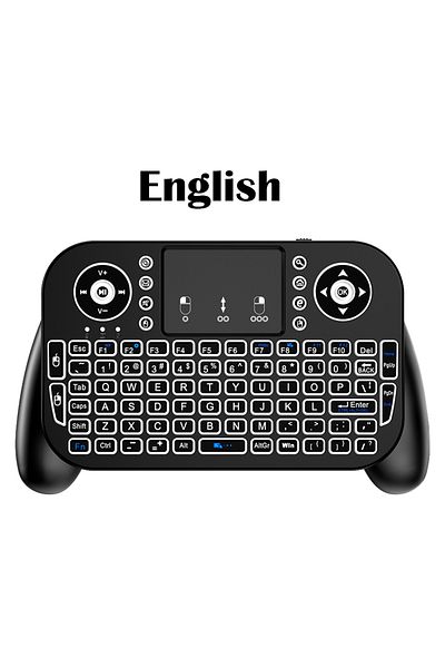 Choice Not Backlit English Mini Wireless Keyboard V8 7 Backlit 2.4G Bluetooth Air Mouse Remote Control Touc
