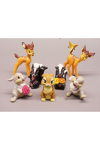 Choice no box 01 7pcs/set Cute Bambi Figure Model Doll Toys