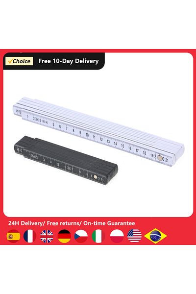 ANENG 2m 2m Slide Ten-parts Fold Up Rulers Folding Versatile Inside Carpenter's Education Meter Lightweig