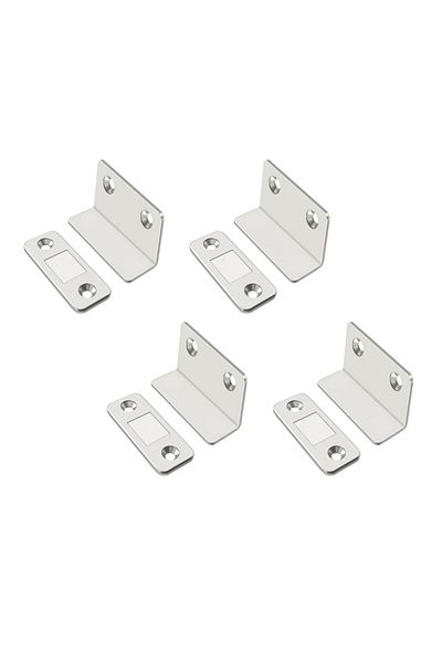 Choice Silvery 4pcs 10-1PCS L-shaped Magnetic Door Closer Self-adhesive Invisible Cabinet Door Suction Ward