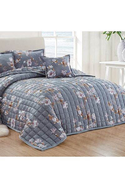 Generic 4 Pieces Floral Comforter Set For All Season Single Size 160X210Cm Velvet Bedding Set