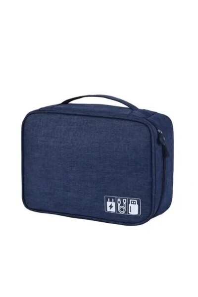 Choice حقيبة تخزين بيانات رقمية جديدة للسفر باللون الأزرق الداكن M بسعة كبيرة...