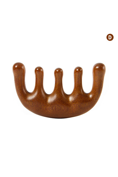Choice1 D Wood Therapy Massage Comb Head Face Scalp Gua Sha Massager Natural Facial Sandalwood Wide Tooth G.