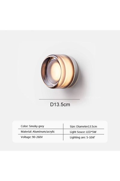 DARHYN Warm white LWL140 Smoky grey B Modern LED Wall Lamp Living Room Amber Jelly Decor Wall Sconces Corr