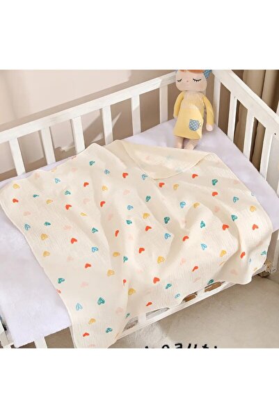 Choice heart 80x80cm Baby Receive Blanket for Newborn Cotton Muslin Swaddle B...