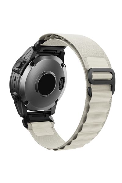 Choice Quick fit 22mm White 22mm 26mm Loop Nylon Quick Release Strap for Garmin Fenix 7X 7 Pro Fenix 6X 6 5