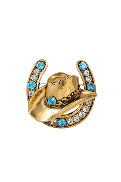 Choice Gold-color New U Letter Hat Design Brooch Shiny Rhinestone Men's Suit ...