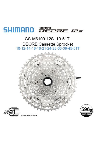 Choice M6100 MS 12S 51T Shimano Deore M6100 51T MTB 12S Micro Spline Cassette 10-51T Mountain Bike Ratchet