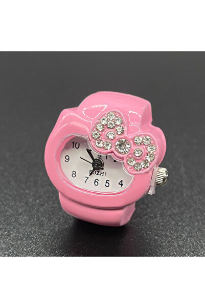 Choice خاتم ساعة أنيق وردي اللون، ساعات صغيرة برسومات كرتونية لطيفة للغاية، س...