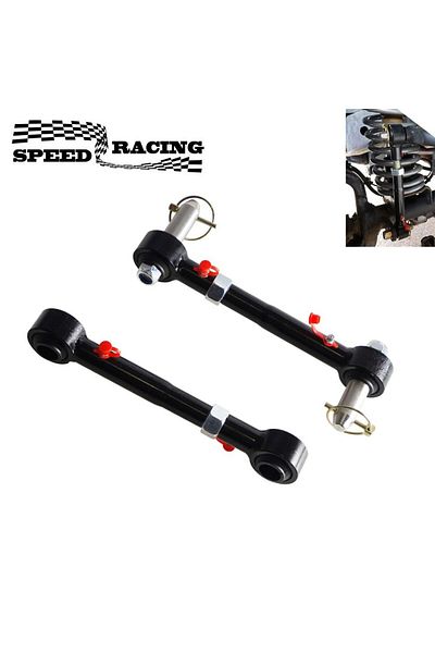 SPEEDRACING 2.5-6" Lifts Front Sway Bar Links Disconnects For Jeep Wrangler JK JKS 2/4 Doors 2007-2018 Adjust...