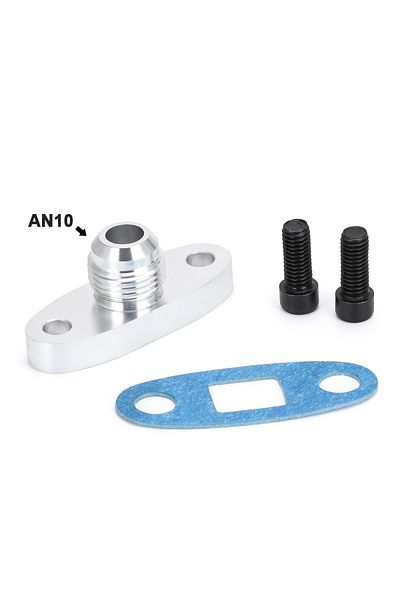 Choice Ofg33 An4/10 1/2"npt Turbo Oil Feed Inlet / Drain Outlet Flange Adapter Kit W/gasket For T3 T4 T25 T