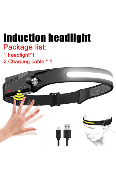 Choice1 مصباح أمامي XIWANGFIRE 001-C بدون خطافات، مزود بتقنية COB LED، ومستشع...