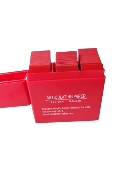 Choice red 300Sheets/Box Dental Articulating Paper Double-sided Bite Strips T...