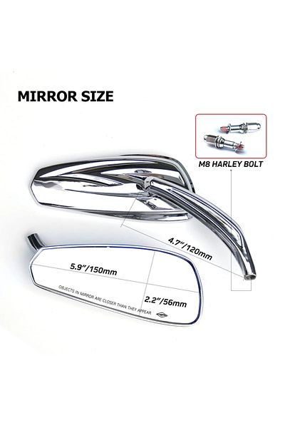 Choice Chrome Motorcycle Rear View Mirror Motorbike Side Rearview Mirrors For Harley Davidson For Sportster