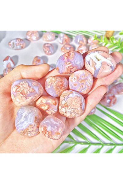 Choice 1pc Pink Agate 5pcs 5PCS 10-50mm High Quality Pink Agate Natural Tumbl...
